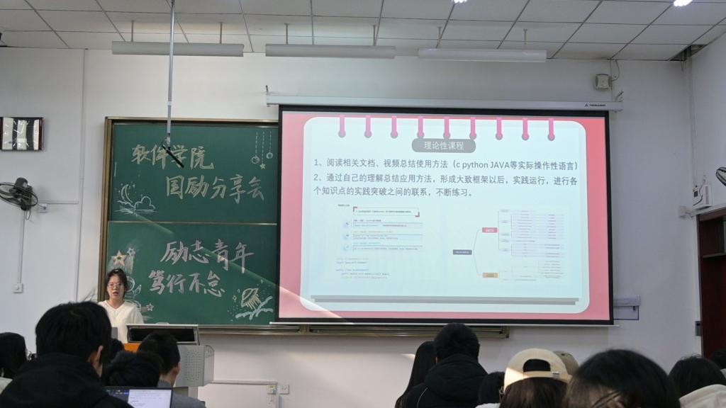 軟件學院勵志青年篤行不怠國家勵志獎學金分享會成功舉辦